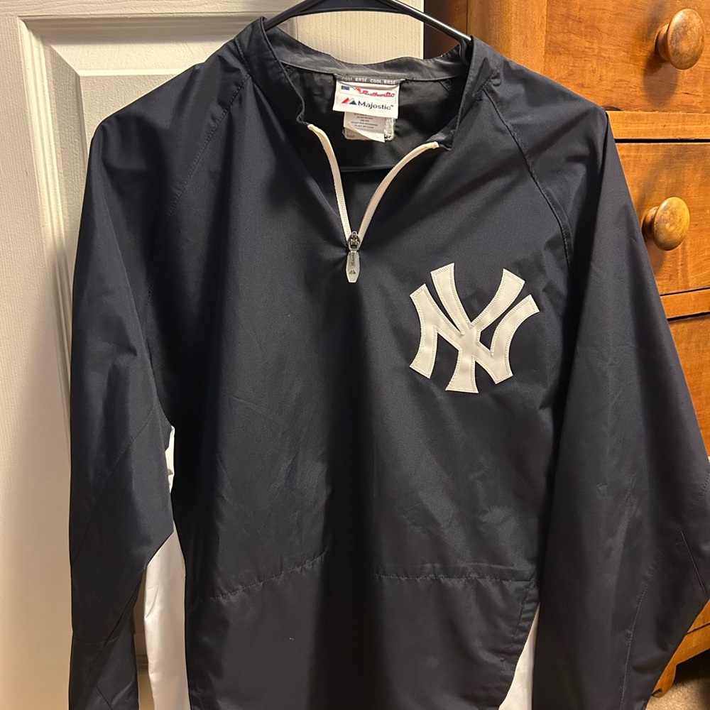 Majestic Kids Black NY Pullover Jacket